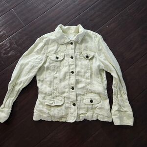 J. Jill Lime Green Jean Jacket